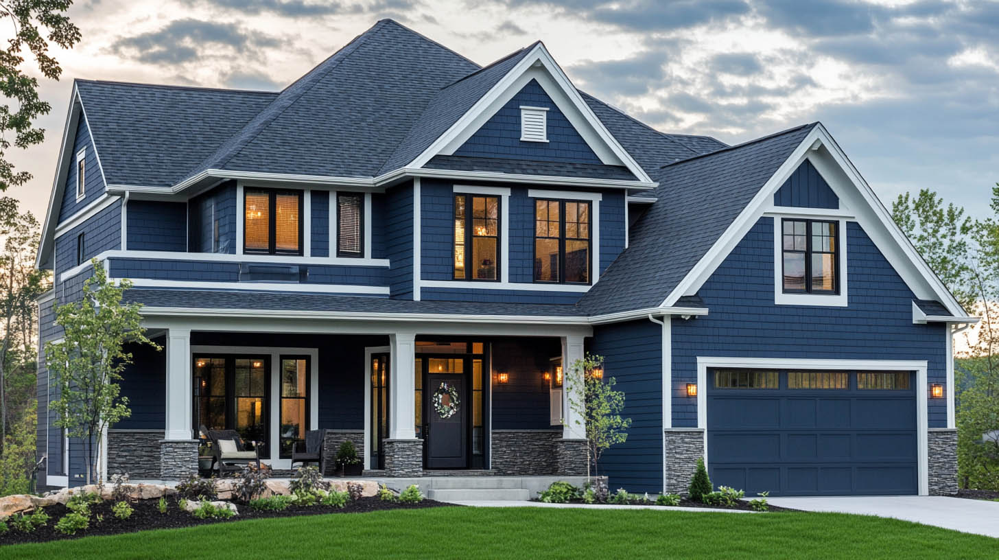 Modern house with premium roofing and siding